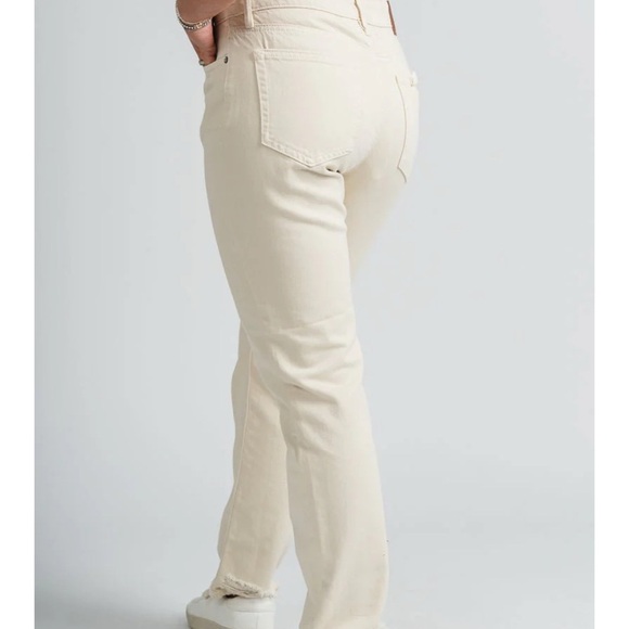 HIDDEN HIGH RISE STRAIGHT LEG JEANS CREAM  SIZE 29 - Picture 4 of 14